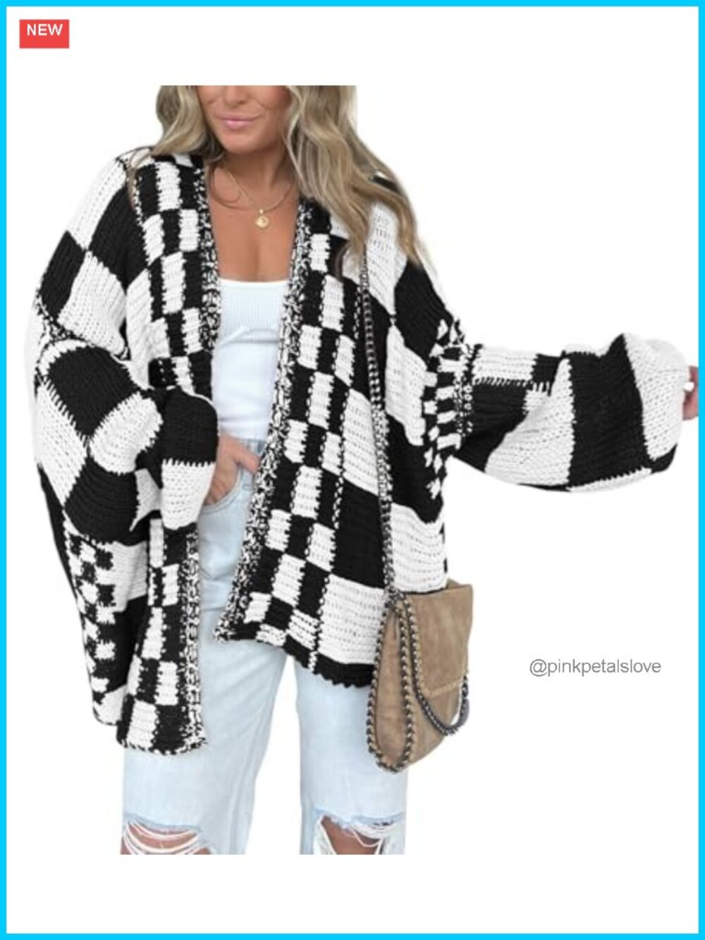 BTFBM Casual Open Front Cardigan Sweater Long Sleeve V Neck Loose Fit